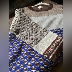 J. Crew Women's Multicolor Crew Neck Sweater